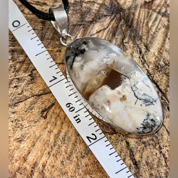 Honey Dendritic Opal Pendant - Picture 13 of 14